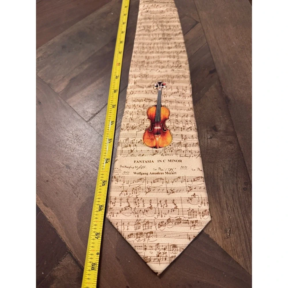 Wolfgang Amadeus Mozart Museum‎ Artifacts Silk Neck Tie Handmade Fantasia 58